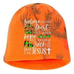 Believe Like Mary Trust Like Joseph Hope Like Christmas Xmas Kati - Camo Knit Beanie