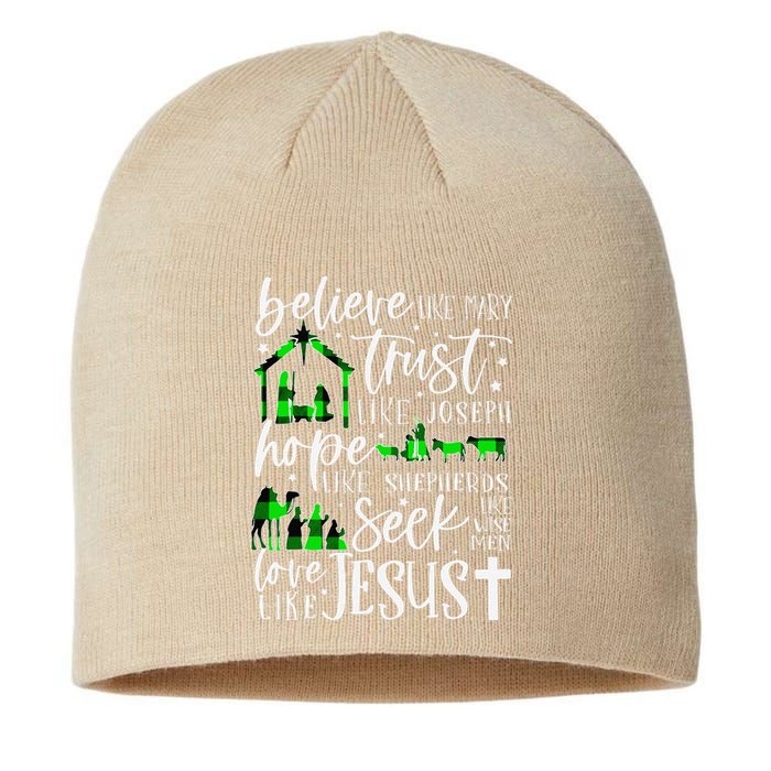 Believe Like Mary Trust Like Joseph Hope Like Christmas Xmas Sustainable Beanie