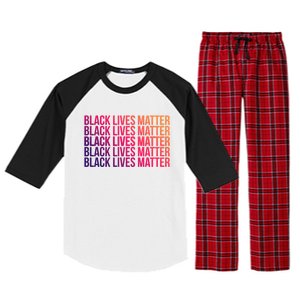 Black Lives Matter Protest Equality No Justice No Peace Gift Raglan Sleeve Pajama Set