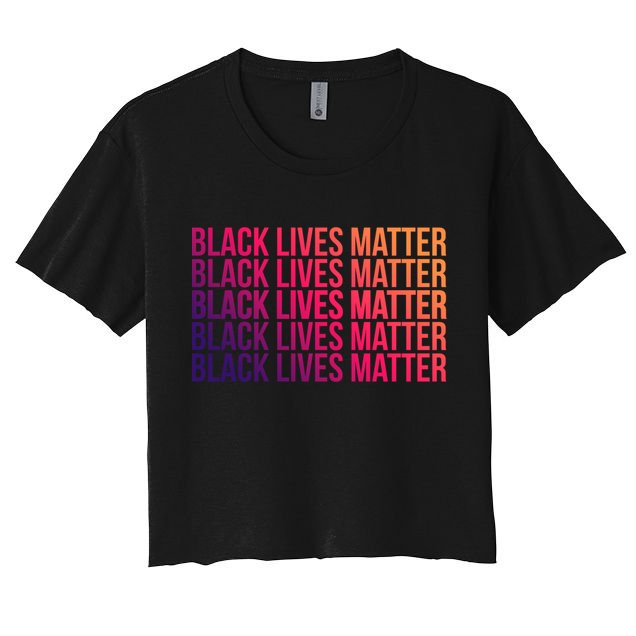 Black Lives Matter Protest Equality No Justice No Peace Gift Crop Top