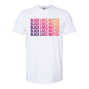 Black Lives Matter Protest Equality No Justice No Peace Gift Softstyle CVC T-Shirt