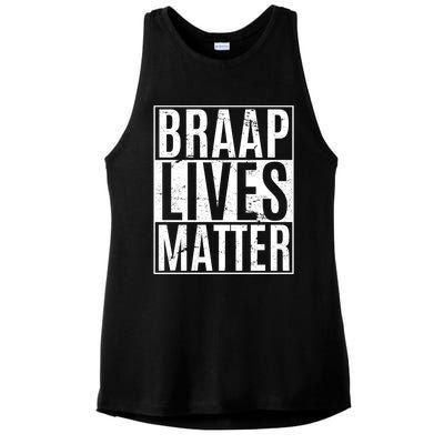 Braap Lives Matter Dirtbike Snowmobile Rider Gift Ladies PosiCharge Tri-Blend Wicking Tank