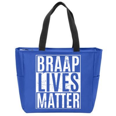 Braap Lives Matter Dirtbike Snowmobile Rider Gift Zip Tote Bag