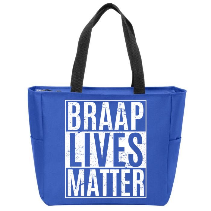 Braap Lives Matter Dirtbike Snowmobile Rider Gift Zip Tote Bag