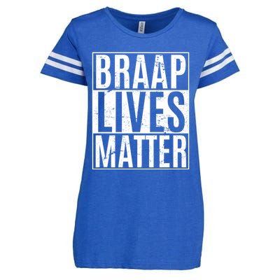 Braap Lives Matter Dirtbike Snowmobile Rider Gift Enza Ladies Jersey Football T-Shirt