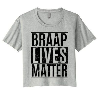 Braap Lives Matter Dirtbike Snowmobile Rider Gift Women's Crop Top Tee