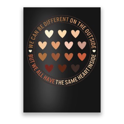 Black Lives Matter Different Outside Same Heart Inside Black Poster