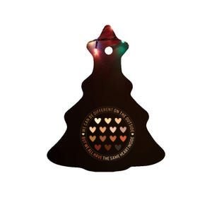 Black Lives Matter Different Outside Same Heart Inside Black Ceramic Tree Ornament