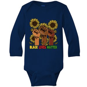 Black Lives Matter Melanin Cool Gift Baby Long Sleeve Bodysuit