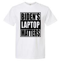 Bidens Laptop Matters Funny Anti Joe Biden Political Gift Garment-Dyed Heavyweight T-Shirt