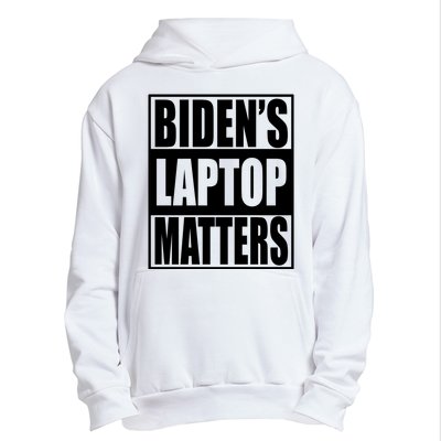 Bidens Laptop Matters Funny Anti Joe Biden Political Gift Urban Pullover Hoodie