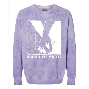 Black Lives Matter Power Fist Colorblast Crewneck Sweatshirt