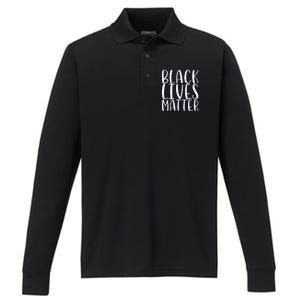 Black Lives Matter Social Justice Funny Gift Performance Long Sleeve Polo