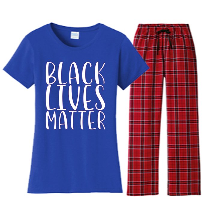 Black Lives Matter Social Justice Funny Gift Women's Flannel Pajama Set