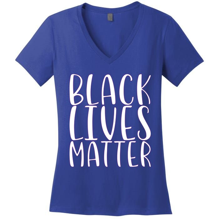 Black Lives Matter Social Justice Funny Gift Women's V-Neck T-Shirt