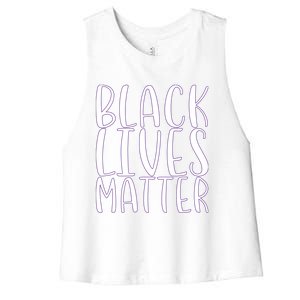 Black Lives Matter Social Justice Funny Gift Women's Racerback Cropped Tank