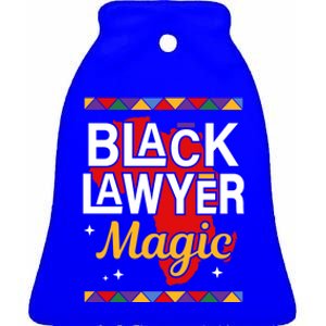 Black Lawyer Magic Black History Month Lawyer Gift Ceramic Bell Ornament