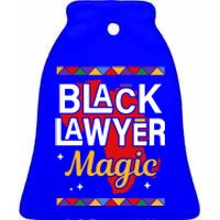 Black Lawyer Magic Black History Month Lawyer Gift Ceramic Bell Ornament