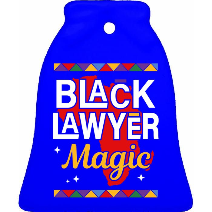 Black Lawyer Magic Black History Month Lawyer Gift Ceramic Bell Ornament