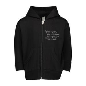 Believe Like Mary And Trust Like Joseph Christmas Toddler Zip Fleece Hoodie