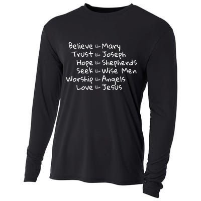 Believe Like Mary And Trust Like Joseph Christmas Cooling Performance Long Sleeve Crew