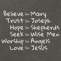 Believe Like Mary And Trust Like Joseph Christmas Cotton Canvas Backpack