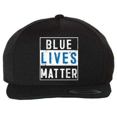 Blue Lives Matter Funny Police Officer Supporter Gift Meaningful Gift Wool Snapback Cap