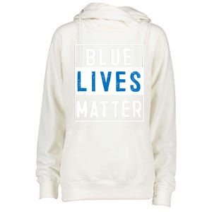 Blue Lives Matter Funny Police Officer Supporter Gift Meaningful Gift Womens Funnel Neck Pullover Hood