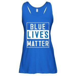 Blue Lives Matter Funny Police Officer Supporter Gift Meaningful Gift Ladies Essential Flowy Tank