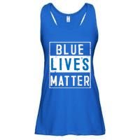 Blue Lives Matter Funny Police Officer Supporter Gift Meaningful Gift Ladies Essential Flowy Tank