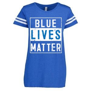 Blue Lives Matter Funny Police Officer Supporter Gift Meaningful Gift Enza Ladies Jersey Football T-Shirt