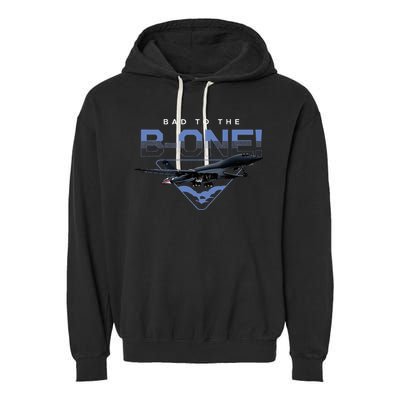 B1 Lancer Military Jet Bomber Airplane Garment-Dyed Fleece Hoodie