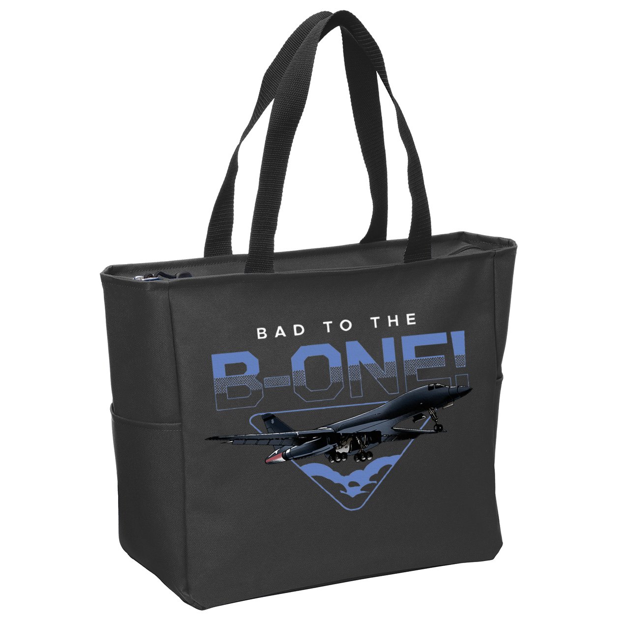 B1 Lancer Military Jet Bomber Airplane Zip Tote Bag