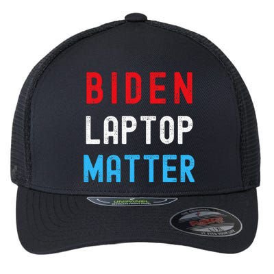 Biden Laptop Matter Pro Trump Republican Support Gift Flexfit Unipanel Trucker Cap