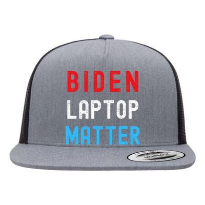 Biden Laptop Matter Pro Trump Republican Support Gift Flat Bill Trucker Hat