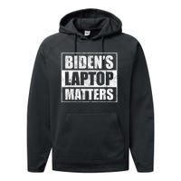 Biden's Laptop Matters Funny Anti Democrat Pro Trump 2020 Performance Fleece Hoodie