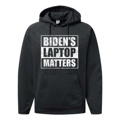 Biden's Laptop Matters Funny Anti Democrat Pro Trump 2020 Performance Fleece Hoodie