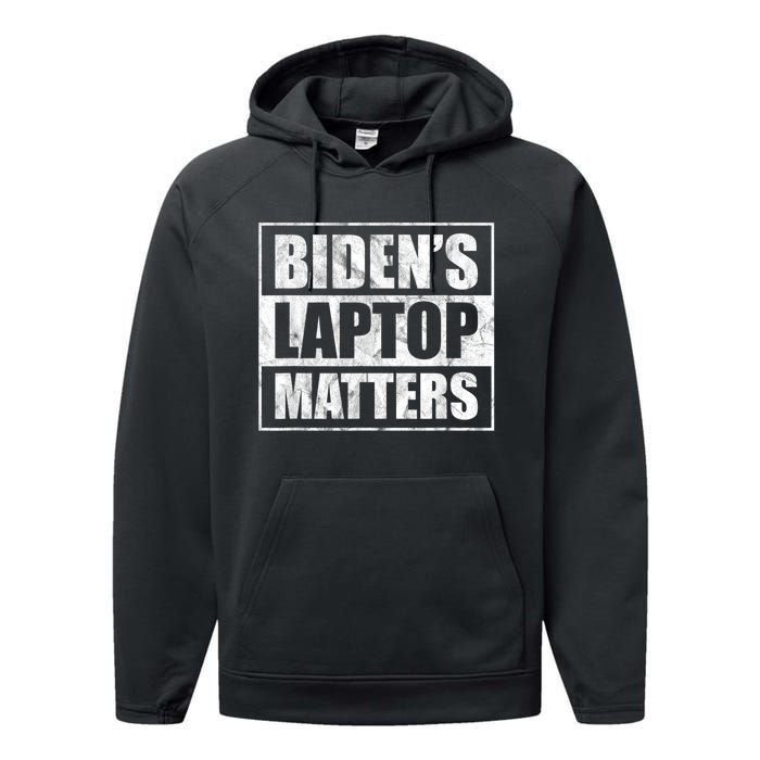 Biden's Laptop Matters Funny Anti Democrat Pro Trump 2020 Performance Fleece Hoodie