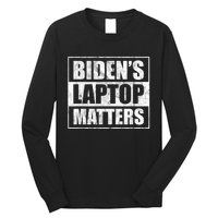 Biden's Laptop Matters Funny Anti Democrat Pro Trump 2020 Long Sleeve Shirt