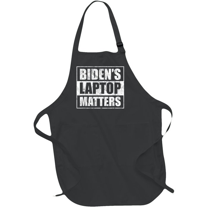 Biden's Laptop Matters Funny Anti Democrat Pro Trump 2020 Full-Length Apron With Pockets