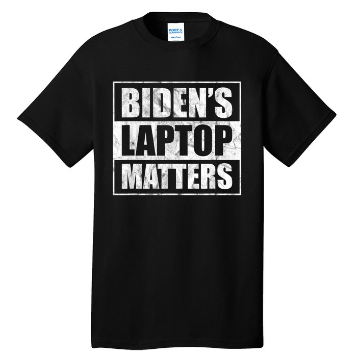 Biden's Laptop Matters Funny Anti Democrat Pro Trump 2020 Tall T-Shirt