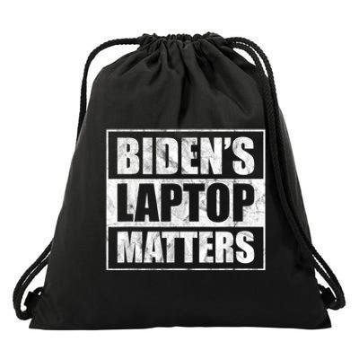 Biden's Laptop Matters Funny Anti Democrat Pro Trump 2020 Drawstring Bag