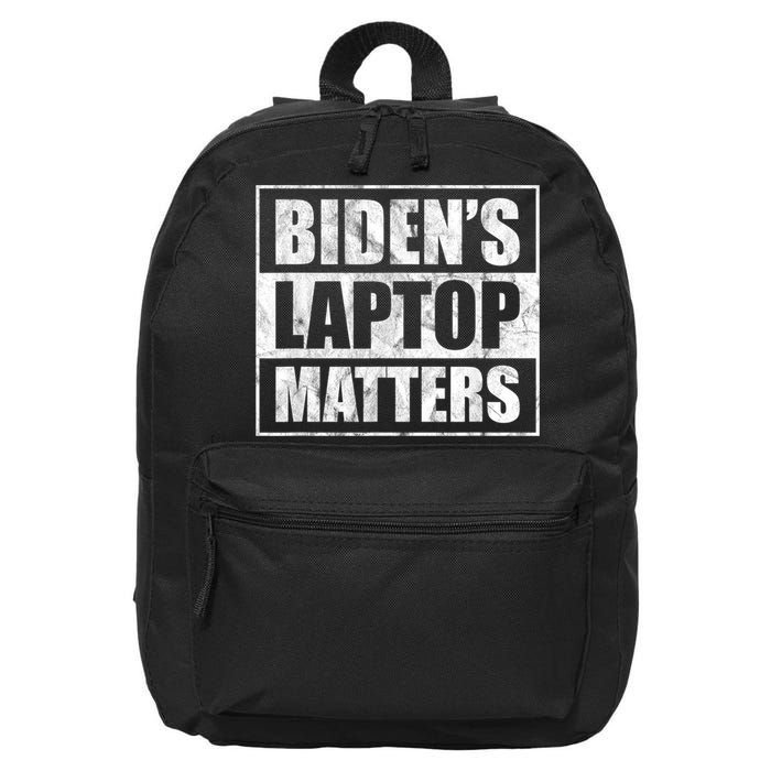 Biden's Laptop Matters Funny Anti Democrat Pro Trump 2020 16 in Basic Backpack