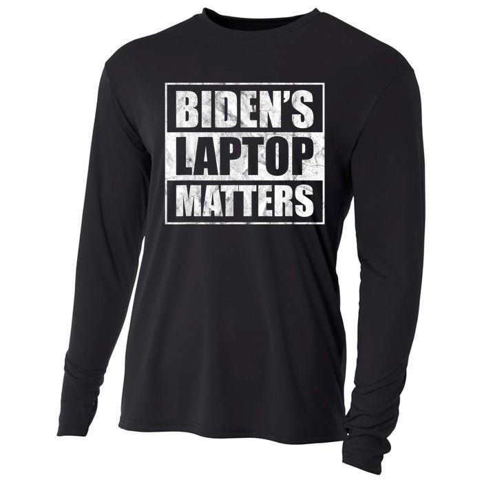 Biden's Laptop Matters Funny Anti Democrat Pro Trump 2020 Cooling Performance Long Sleeve Crew