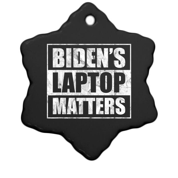 Biden's Laptop Matters Funny Anti Democrat Pro Trump 2020 Ceramic Star Ornament