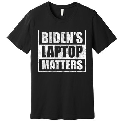 Biden's Laptop Matters Funny Anti Democrat Pro Trump 2020 Premium T-Shirt