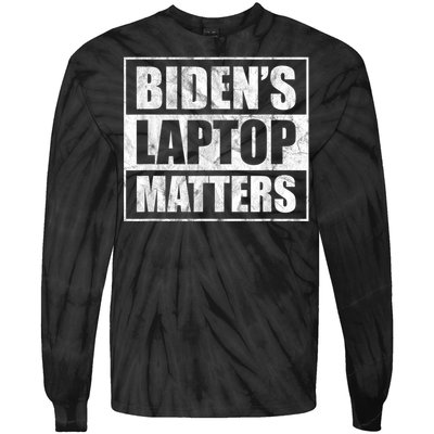 Biden's Laptop Matters Funny Anti Democrat Pro Trump 2020 Tie-Dye Long Sleeve Shirt