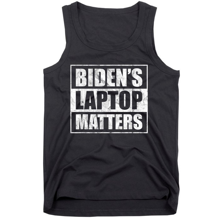 Biden's Laptop Matters Funny Anti Democrat Pro Trump 2020 Tank Top