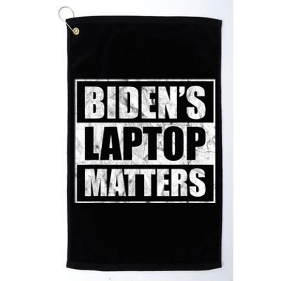 Biden's Laptop Matters Funny Anti Democrat Pro Trump 2020 Platinum Collection Golf Towel