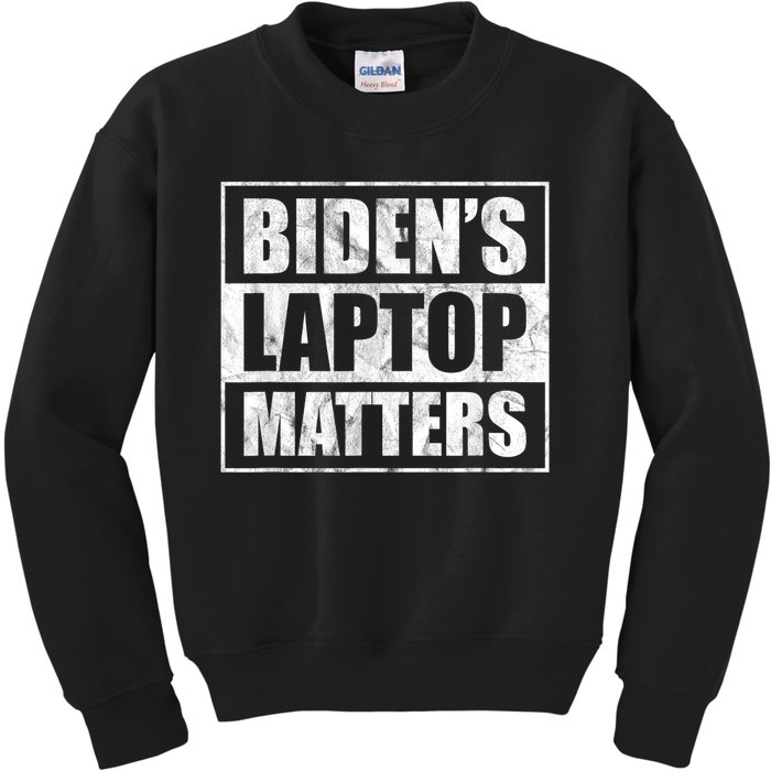 Biden's Laptop Matters Funny Anti Democrat Pro Trump 2020 Kids Sweatshirt